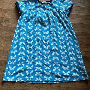 Hanna Andersson sz 140 (10) Blue Butterfly Dress 100% cotton